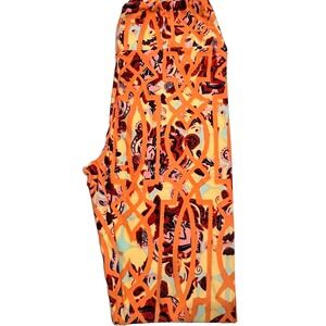 LuLaRoe One Size 2-10 Leggings Pink Red Navy‎ Yellow Teal Paisley Orange Overlay